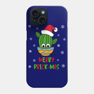 Merry Prick Mas - Cactus With A Santa Hat In A Bowl Phone Case