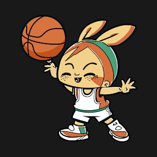 Basketball Easter Shirt | Easter Bunny Playing Basketball T-Shirt