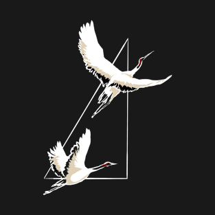 Cranes flying away T-Shirt