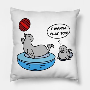 Funny sea lion baby Pillow