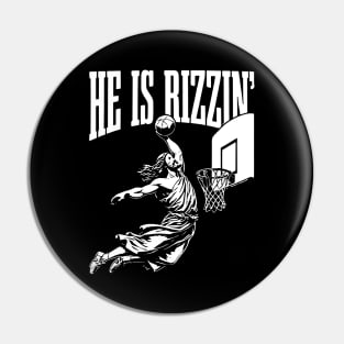 He Is Rizzin' Vintage 90s: Bringing the Laughs to Easter Pin