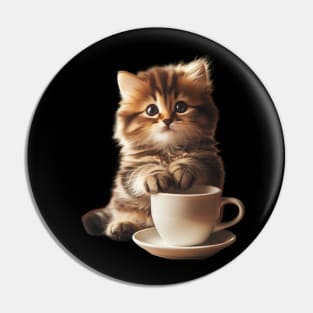 Purr-fect Brews: Where Cats and Coffee Converge Pin