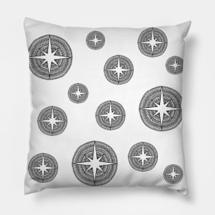 Twinkle Stars Black and White Pattern Pillow