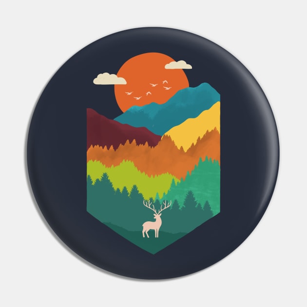 Mountains Layers Pin by coffeeman