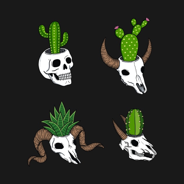 Cactus skulls by coffeeman