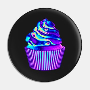 Violet Swirl Holographic Cupcake Pin