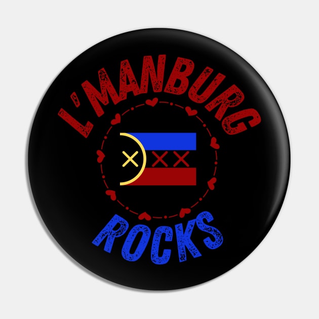 Lamnburg Rocks Distressed Pin by The Sober Art