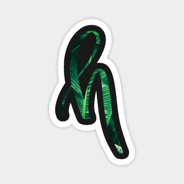 H initial cursive Magnet by LFariaDesign