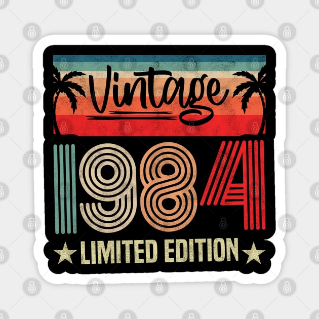 Vintage 1984 Limited Edition - 39th Birthday Vintage Design Magnet by BenTee