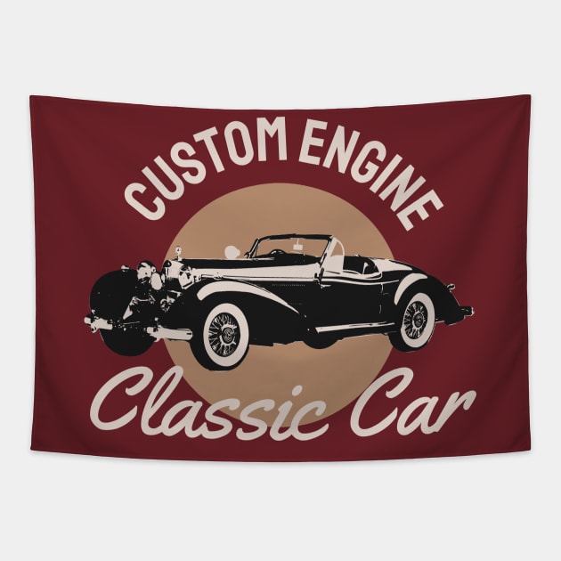 custom engine classic car Tapestry by busines_night