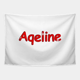 Aqeline name. Personalized gift for birthday your friend. Tapestry