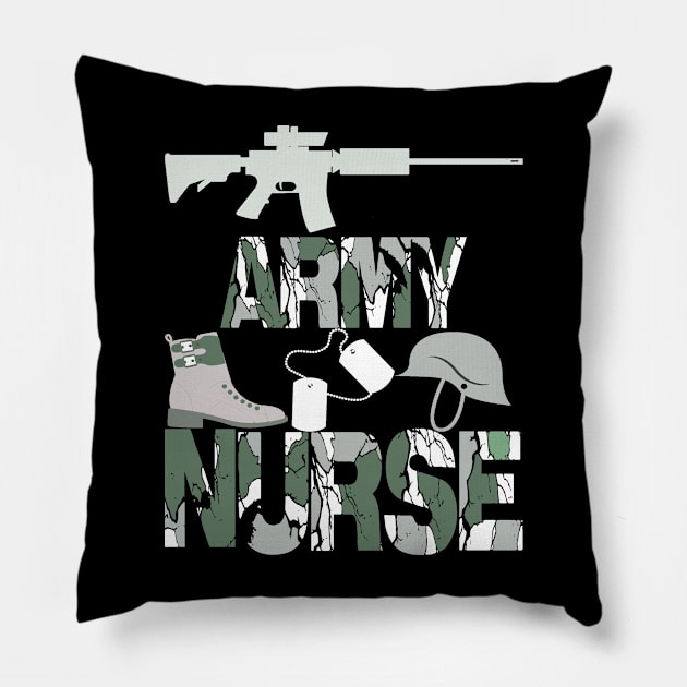 army nurse Pillow by Darwish