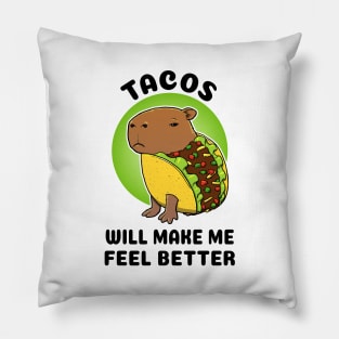 Tacos will make me feel better Capybara Taco Pillow