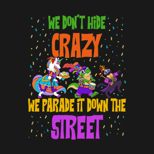 We Dont Hide Crazy Funny Mardi Gras Gift T-Shirt