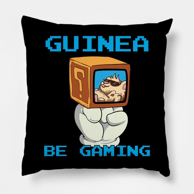 Gift for Guinea Pig Lovers Cute Gaming Guinea Pig Pillow by Riffize