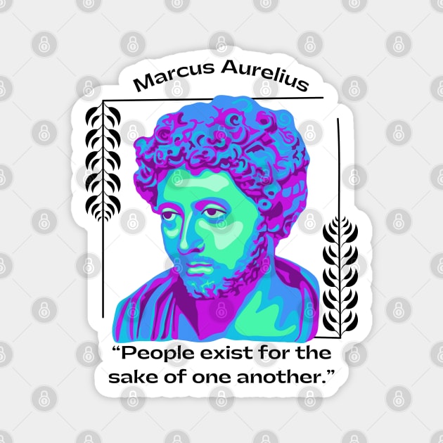 Marcus Aurelius Portrait and Quote Magnet by Slightly Unhinged