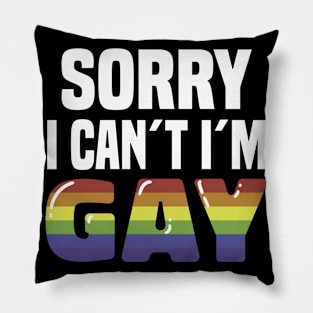 Pride Gay LGBT Lesbian Rainbow Flag Bisexual Queer Pillow