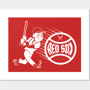 Vintage 1930's Red Sox Baseball Logo (Red) - Boston Red Sox - Posters and  Art Prints