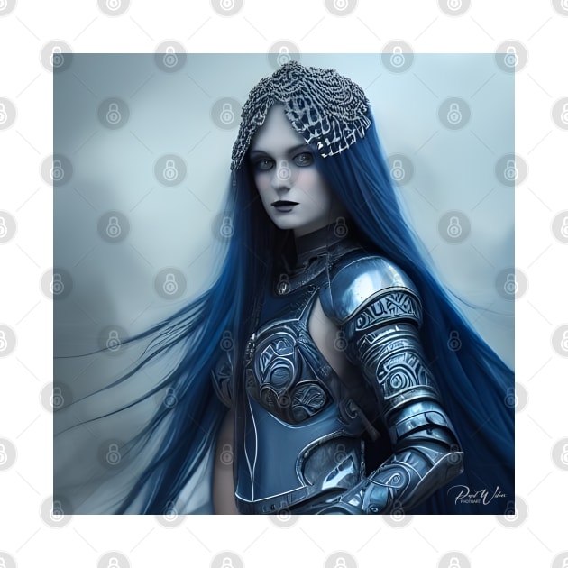 Gothic Blue Warrior Woman by Wilcox PhotoArt