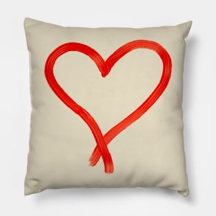 Red Lipstick Heart Pillow