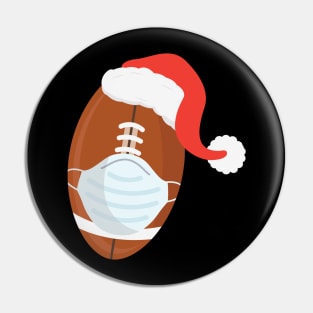 American Football Santa Hat Mask Christmas Gifts Pin