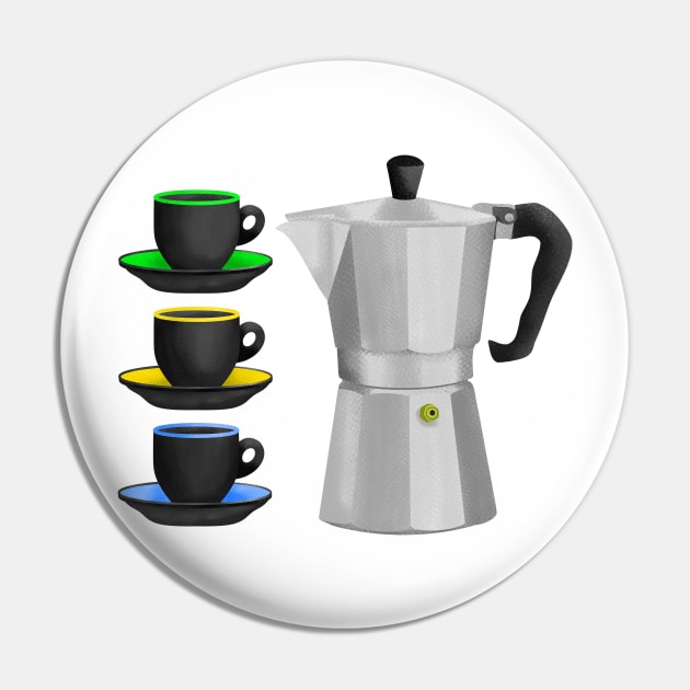 Espresso Coffee Maker Pin by mailboxdisco