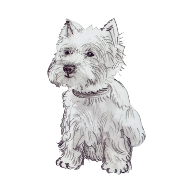 Sitting West Highland white terrier by sinemfiit