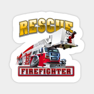 Cartoon Fire Truck Magnet