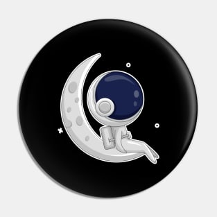 Astronaut and moon Pin