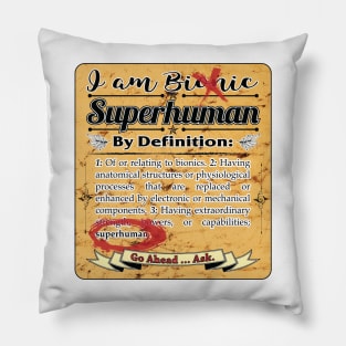 Bionic Superhuman Definition Pillow