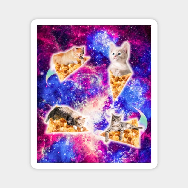 Galaxy Space Pizza Cat Magnet by Random Galaxy