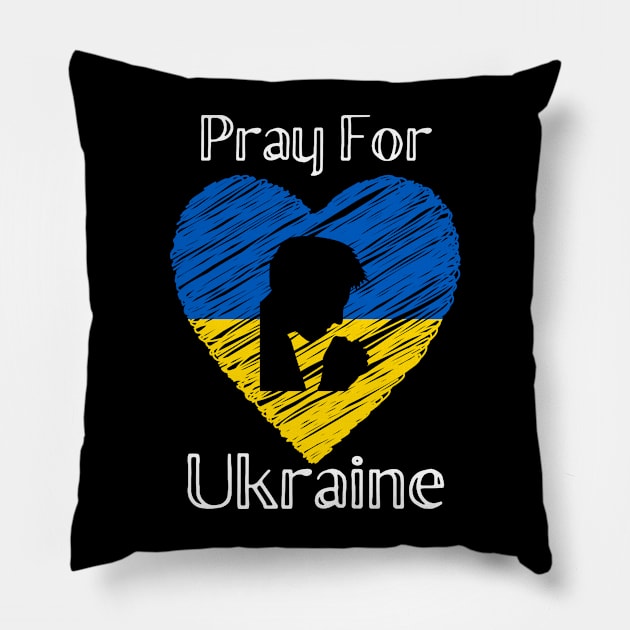 Pray for Ukraine Pillow by WearablePSA