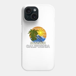 Californian summertime t-shirt design Phone Case