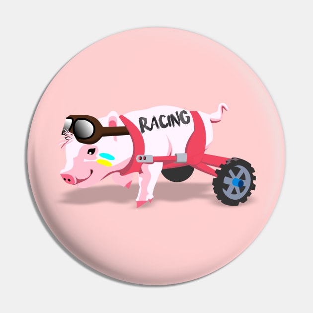 Pig Racing Pin by Eknarin