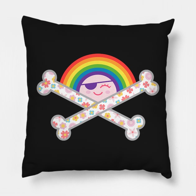 Rainbow Pirate Pillow by byTxemaSanz