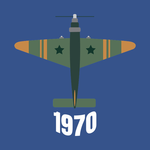 Discover 70S RETRO vintage Airplane p51 - 70s - T-Shirt