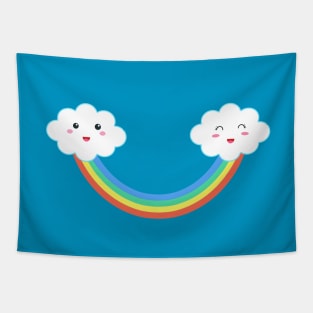 Cute Rainbow Smile Tapestry