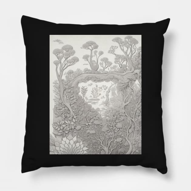 Natural Wonders Unveiled Pattern Pillow by JEWEBIE