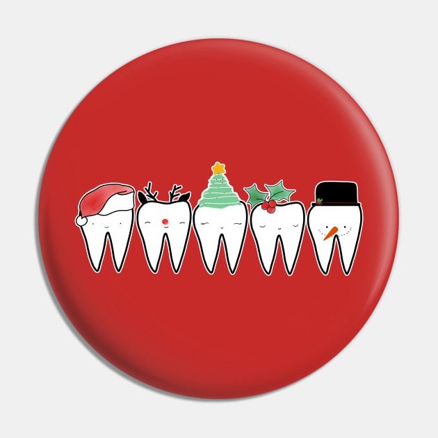 Christmas Dental Squad Pin by Happimola