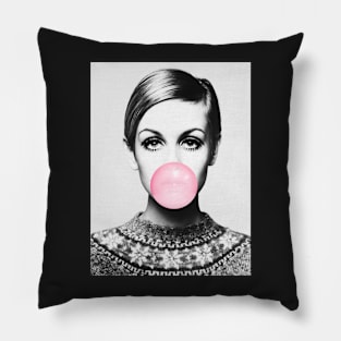 Twiggy print, celebrity, Scandinavian, Nordic, Trendy print, Styled, Scandinavian art, Modern art, Wall art, Print, Minimalistic, Modern Pillow