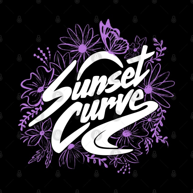 Sunset Curve - Purple Florals by lunalalonde