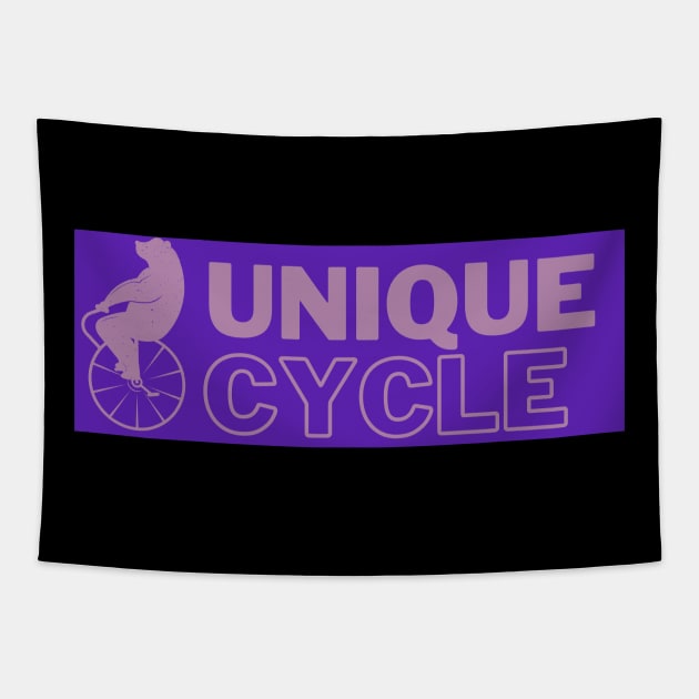 Bär - Unique Cycle Einrad Artist Zirkus Design Tapestry by Maggini Art