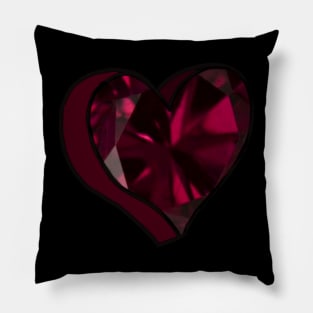 Red Diamond Love Heart Pillow