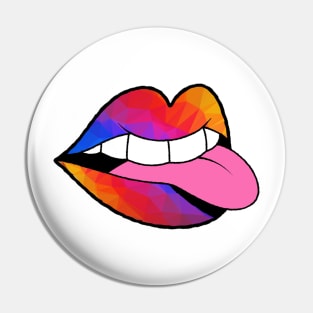 Rainbow Prism Mouth Pin