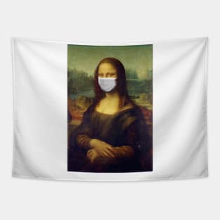 Mona Lisa Corona Virus Mask Tapestry