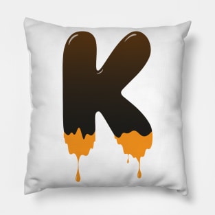 Chocolate Alphabet Letter K Pillow