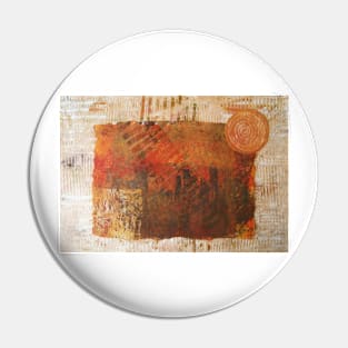 Urban Autumn - collaged mixed media Pin