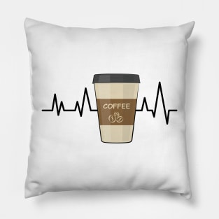 Heartbeat Pulse - Coffee Pillow