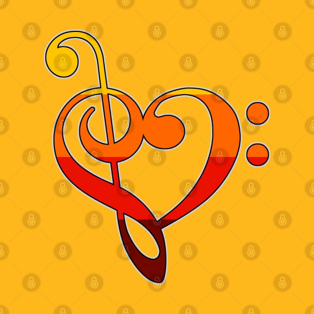 70s Music Notes Heart by Stoney09