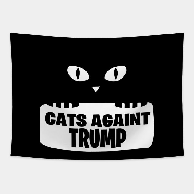 Protest Cat: Cats Against Trump Tapestry by balibeachart